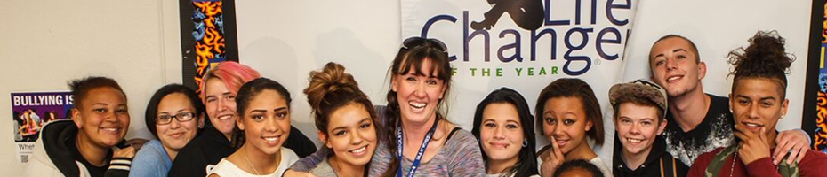 Students celebrating their teacher as a LifeChanger